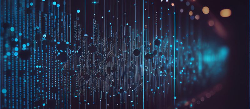 high speed line internet binary technology background digital fiber hi tech concept. Quantum technology. High quality photo. Ai generated illustration.